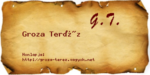 Groza Teréz névjegykártya